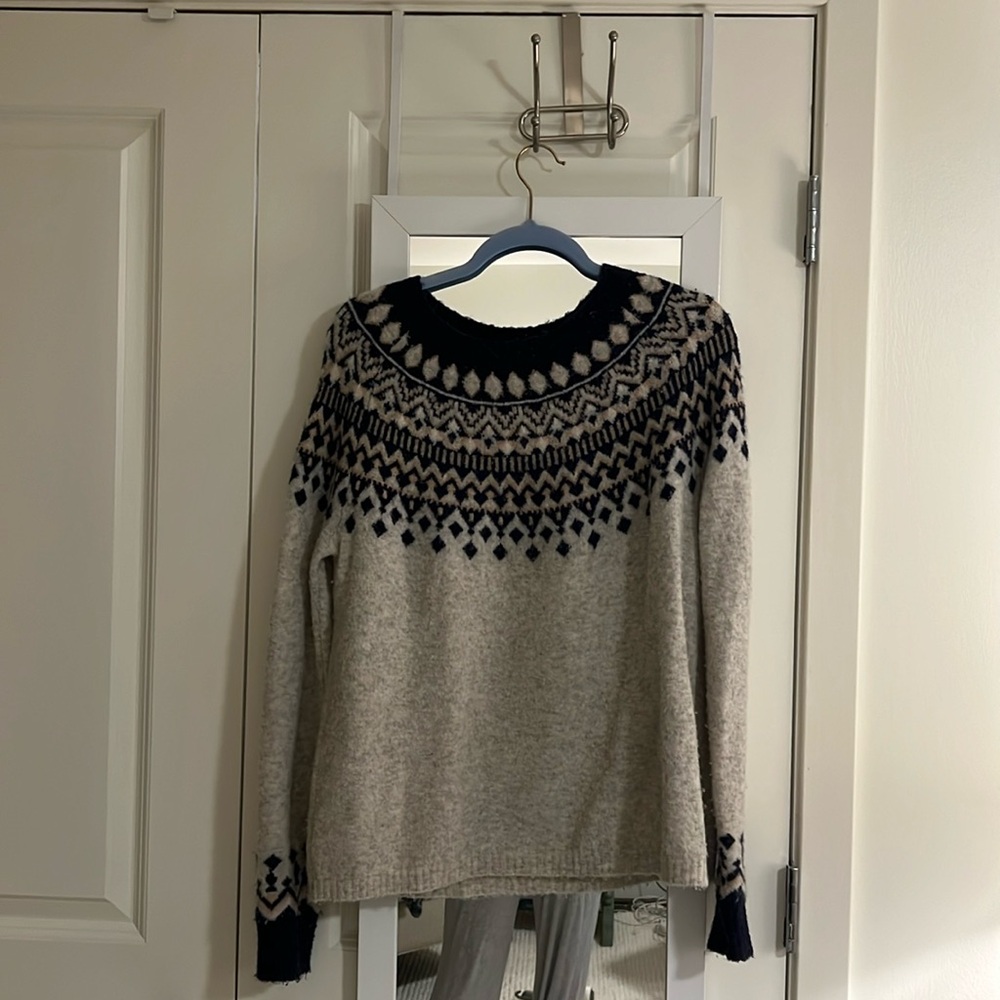 gray wool sweater